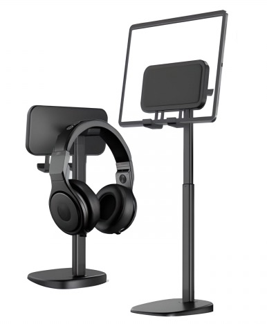 Suport Reglabil pentru Telefon/Tableta de birou cu suport pentru Casti Q-ZJ201